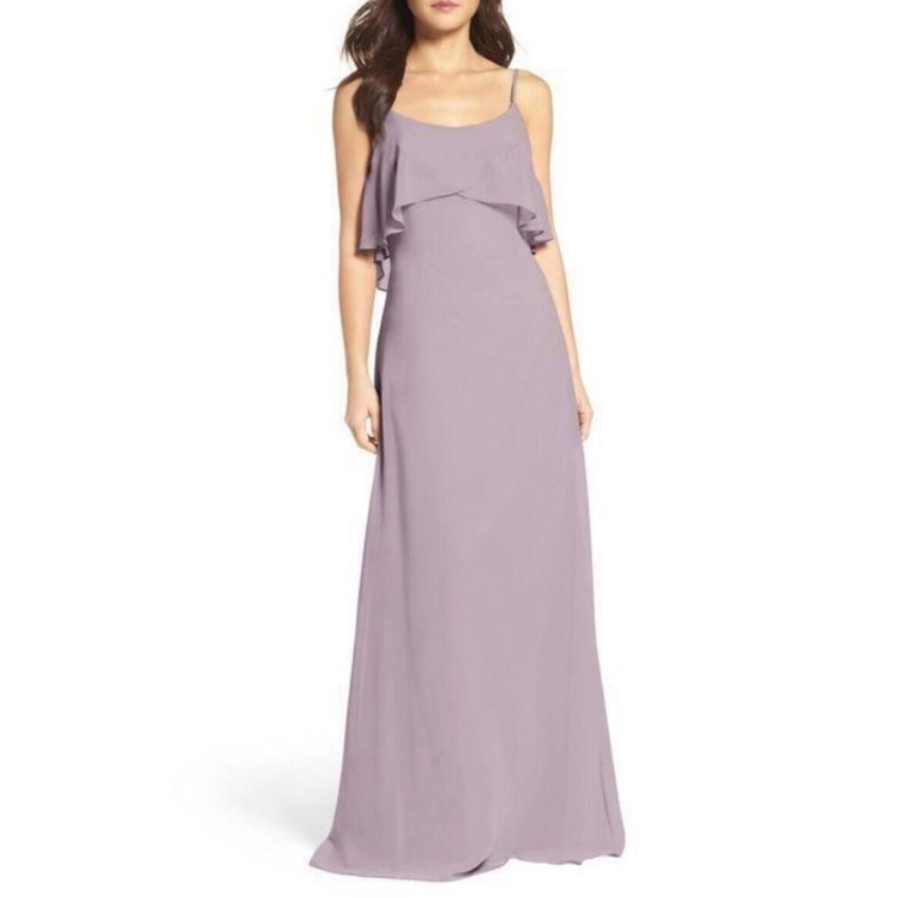 WToo NEW Ruffle Popover Chiffon Strappy Gown‎ Dress Size: 8